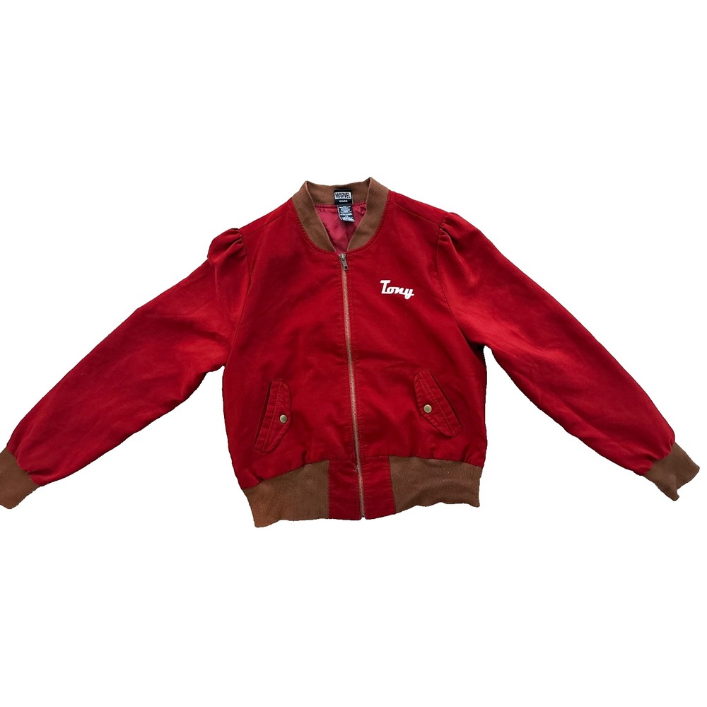 Her Universe Tony Stark Industries Large Rust Red Bomber Jacket Marvel Iron Man